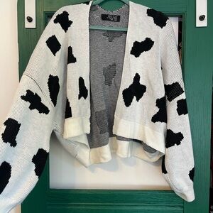 Dressed in LALA Black and White Cardigan